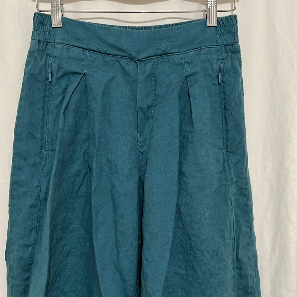 Athleta Size 6 Playa Linen Crop Wide Leg - Picture 6 of 13